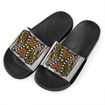 King Of Spades Playing Card Print Black Slide Sandals