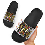 King Of Spades Playing Card Print Black Slide Sandals