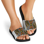 King Of Spades Playing Card Print Black Slide Sandals