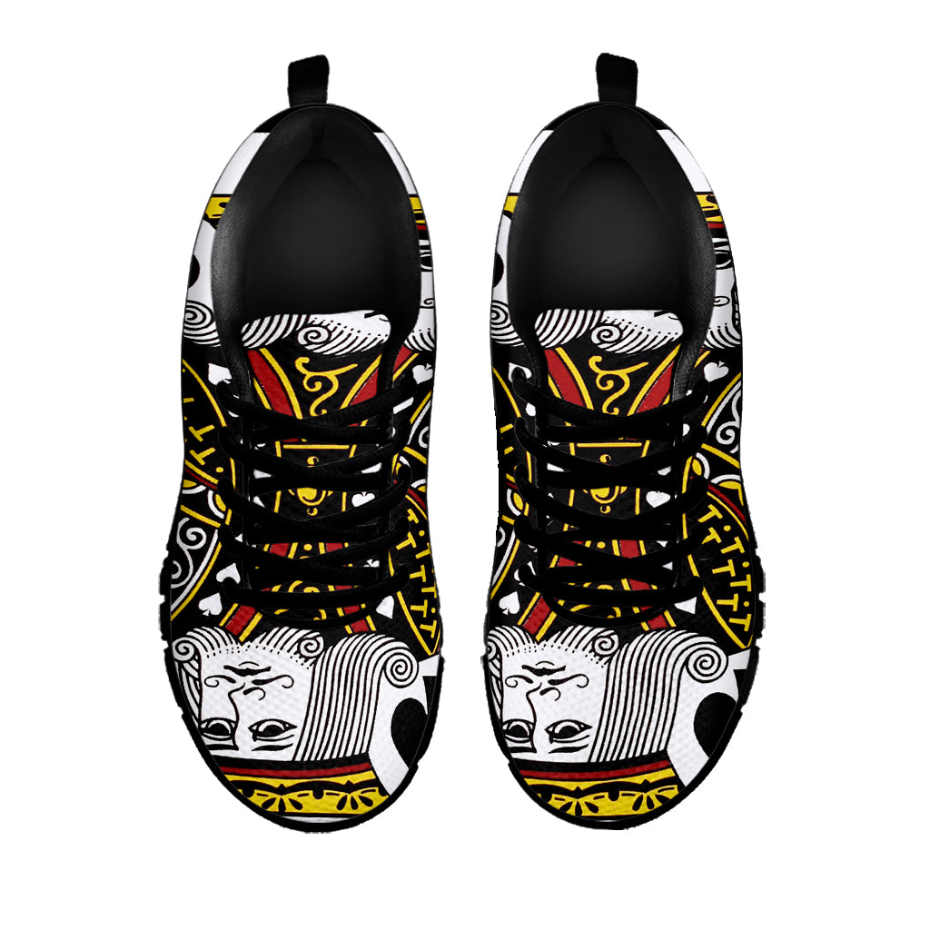 King Of Spades Playing Card Print Black Sneakers
