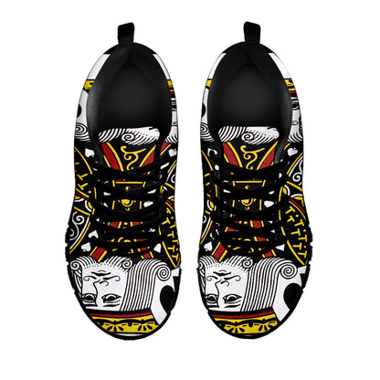 King Of Spades Playing Card Print Black Sneakers