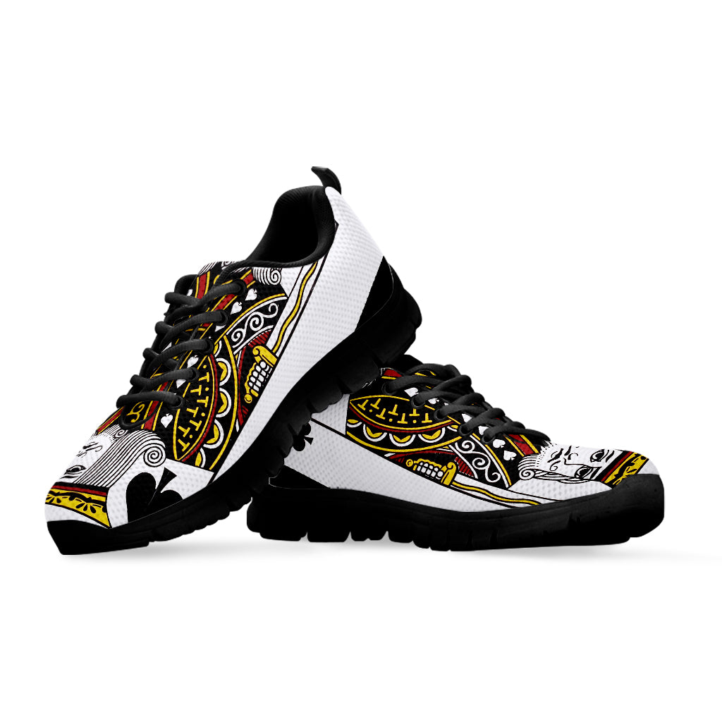 King Of Spades Playing Card Print Black Sneakers