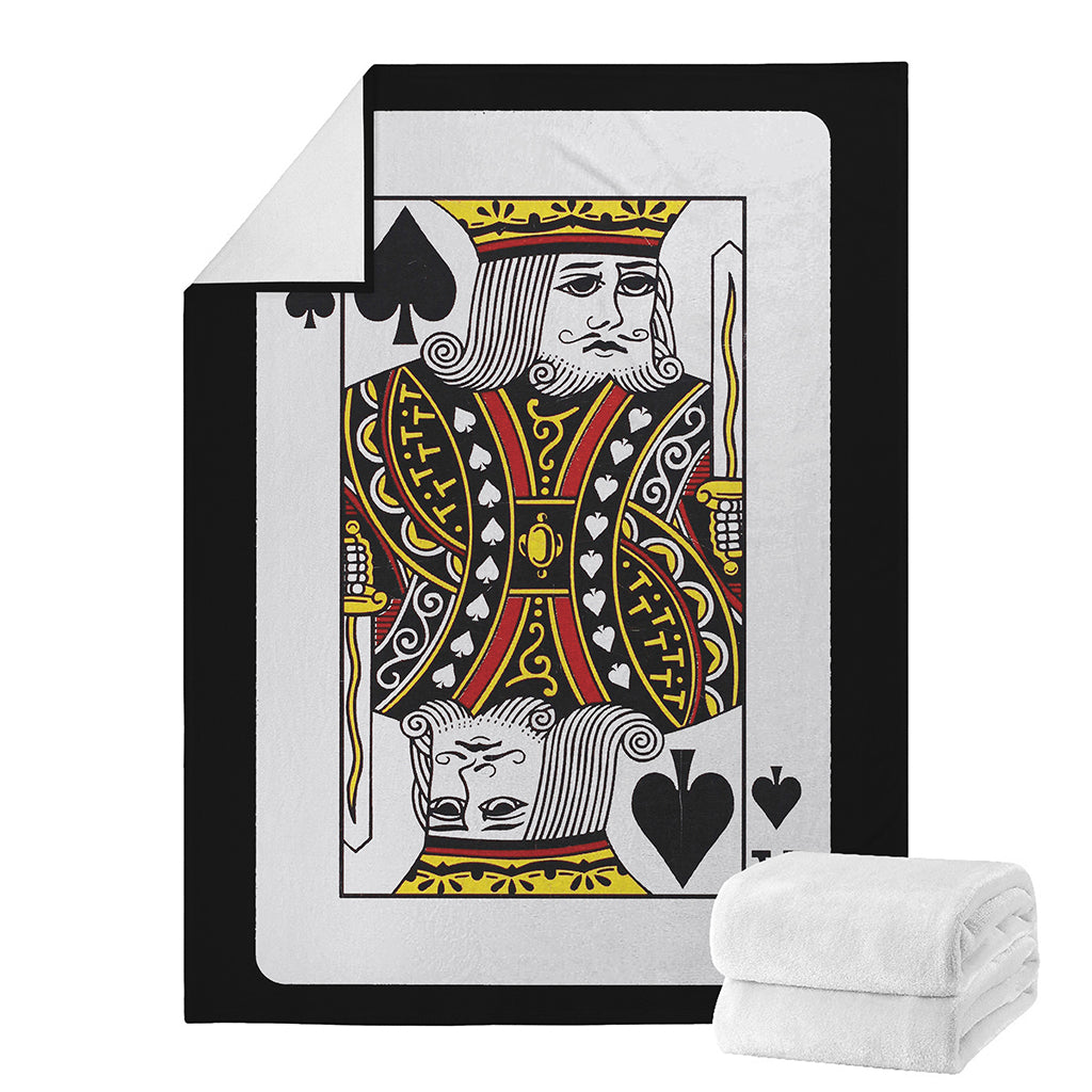 King Of Spades Playing Card Print Blanket