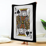 King Of Spades Playing Card Print Blanket
