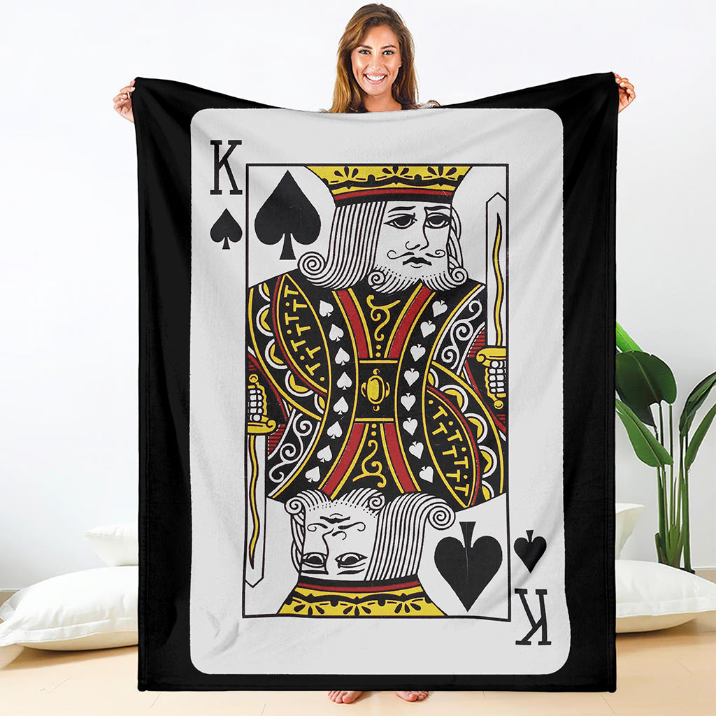 King Of Spades Playing Card Print Blanket