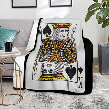 King Of Spades Playing Card Print Blanket