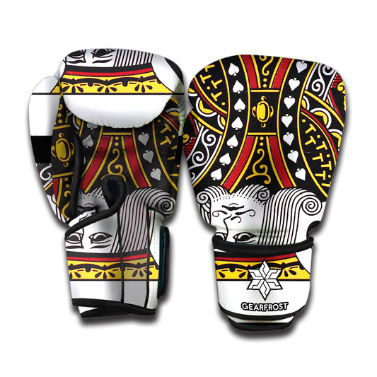 King Of Spades Playing Card Print Boxing Gloves