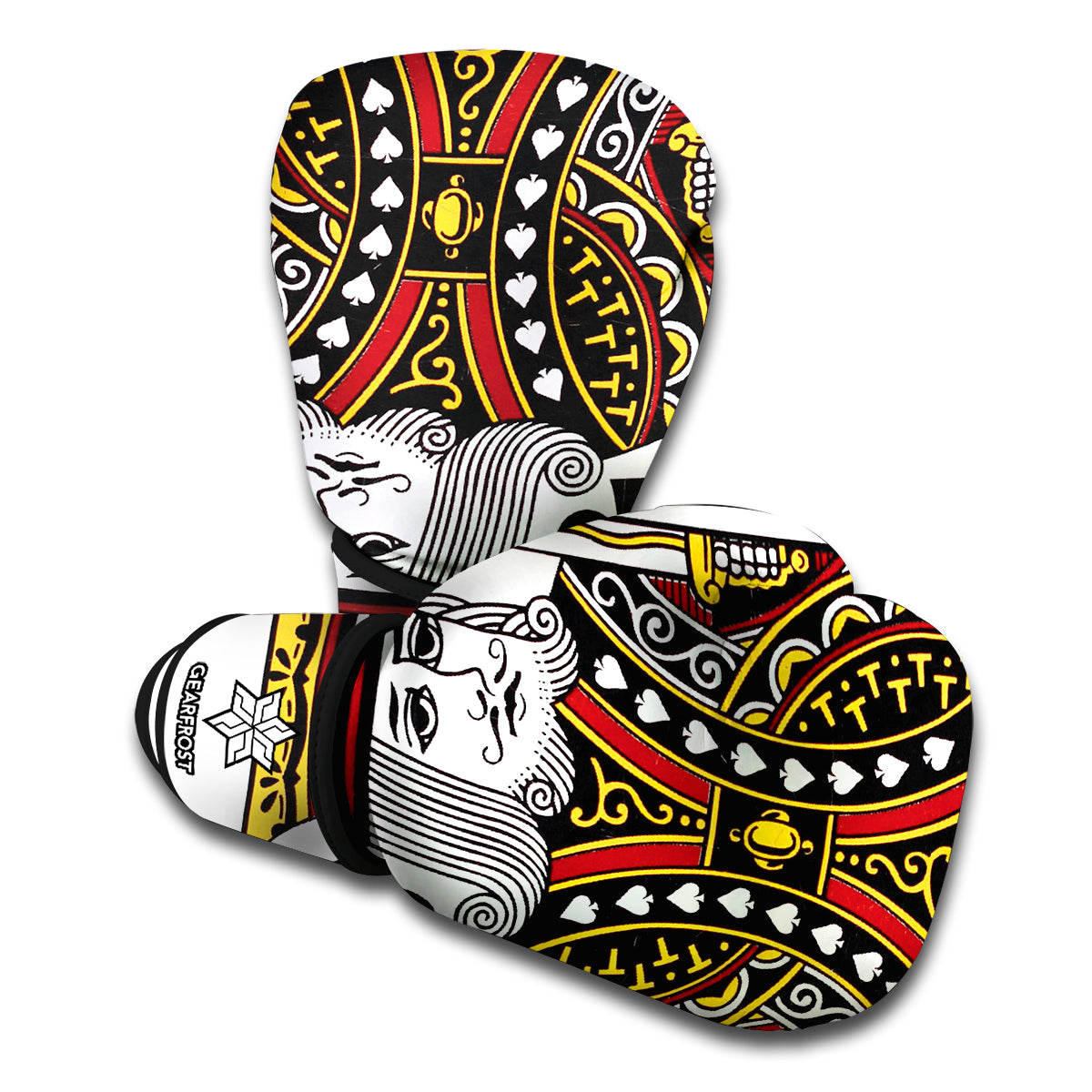 King Of Spades Playing Card Print Boxing Gloves
