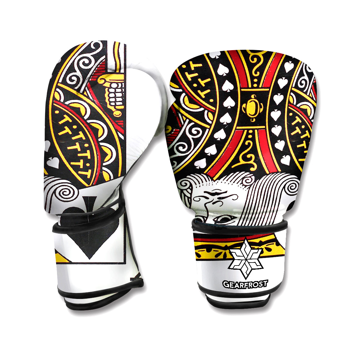 King Of Spades Playing Card Print Boxing Gloves