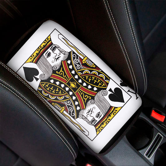 King Of Spades Playing Card Print Car Center Console Cover
