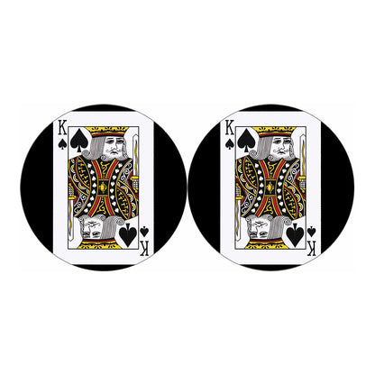 King Of Spades Playing Card Print Car Coasters