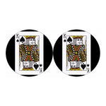 King Of Spades Playing Card Print Car Coasters