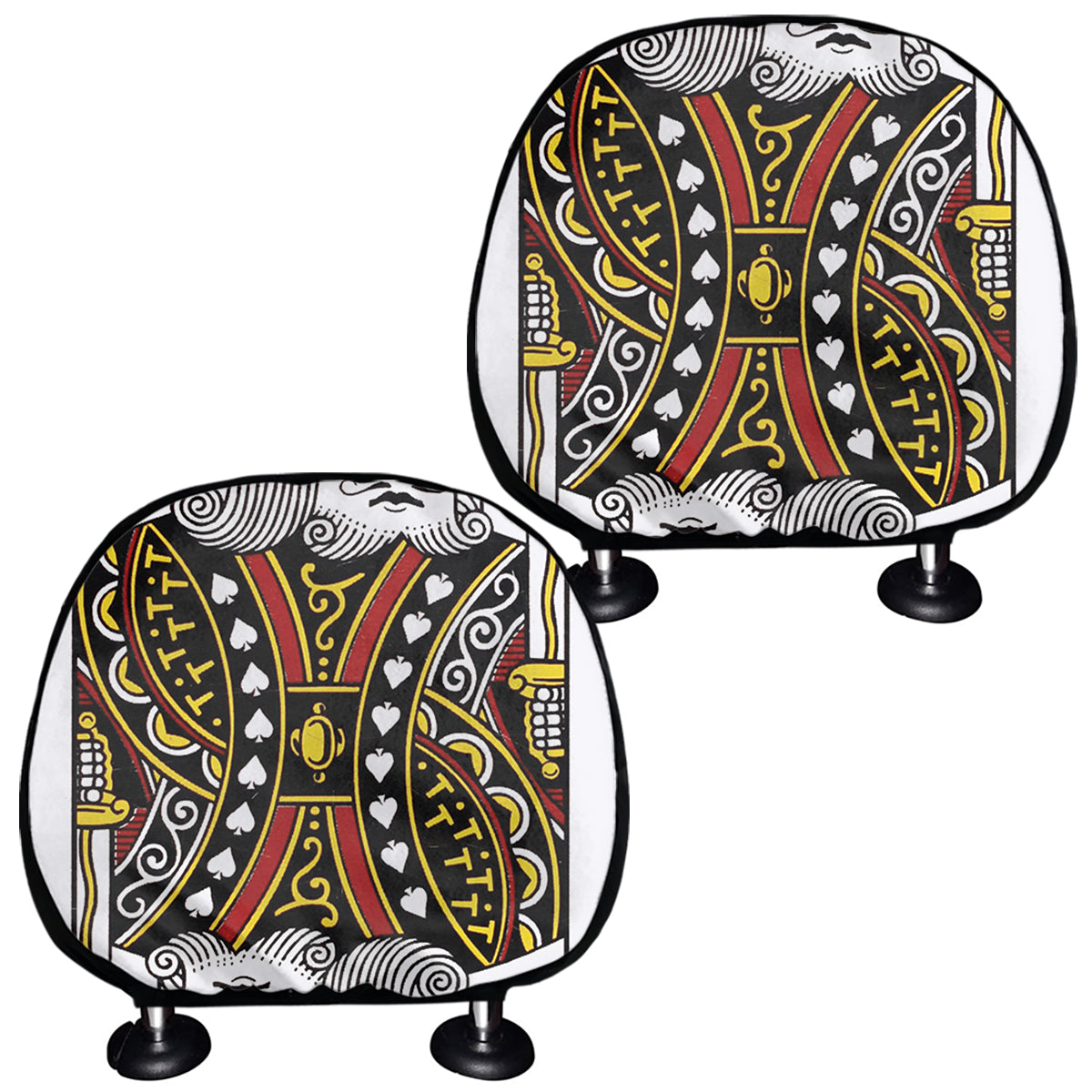 King Of Spades Playing Card Print Car Headrest Covers