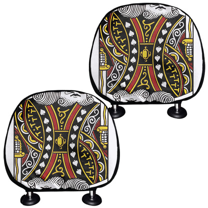 King Of Spades Playing Card Print Car Headrest Covers