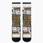 King Of Spades Playing Card Print Crew Socks