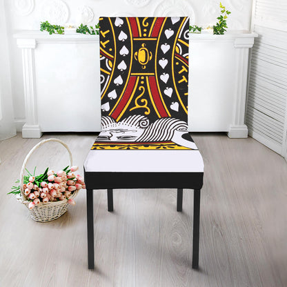 King Of Spades Playing Card Print Dining Chair Slipcover