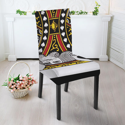King Of Spades Playing Card Print Dining Chair Slipcover