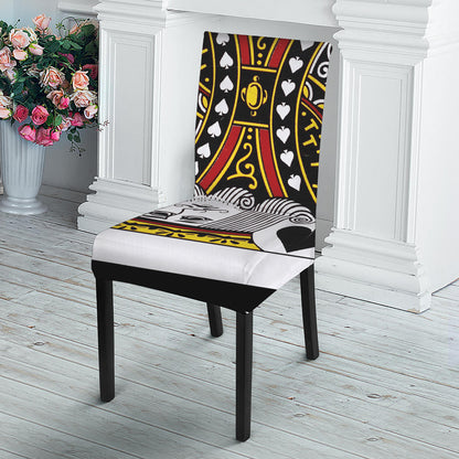King Of Spades Playing Card Print Dining Chair Slipcover