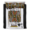King Of Spades Playing Card Print Duvet Cover Bedding Set