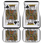 King Of Spades Playing Card Print Front and Back Car Floor Mats
