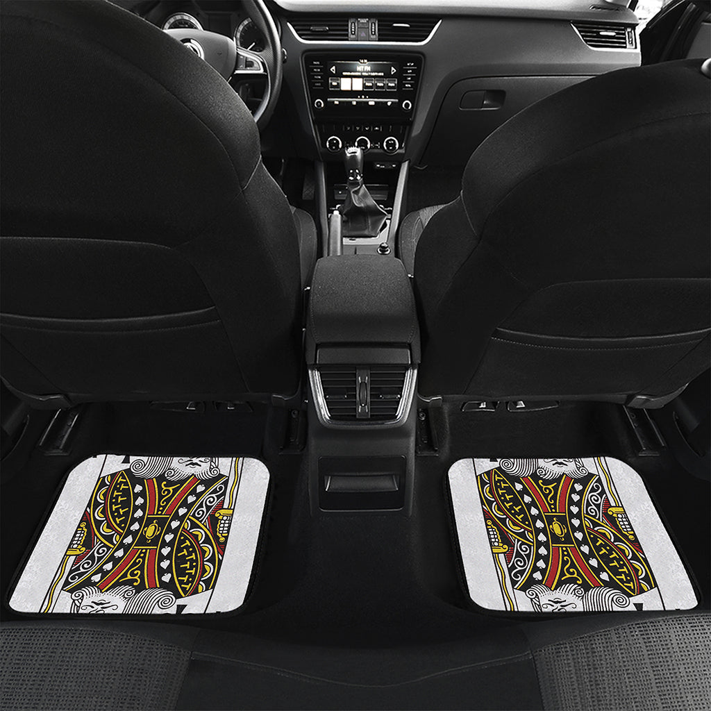King Of Spades Playing Card Print Front and Back Car Floor Mats