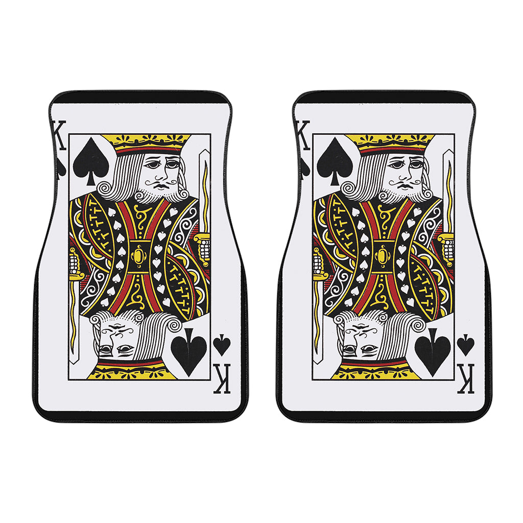 King Of Spades Playing Card Print Front Car Floor Mats