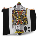 King Of Spades Playing Card Print Hooded Blanket