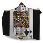 King Of Spades Playing Card Print Hooded Blanket