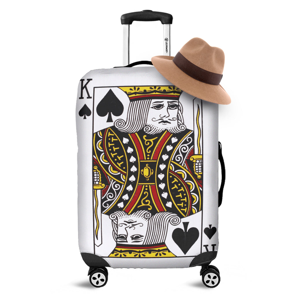 King Of Spades Playing Card Print Luggage Cover