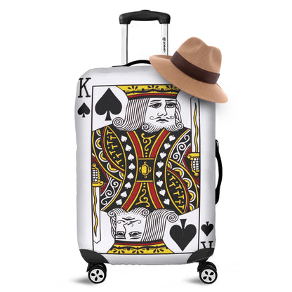 King Of Spades Playing Card Print Luggage Cover
