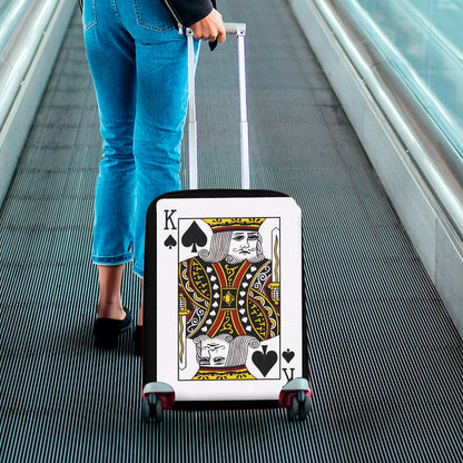 King Of Spades Playing Card Print Luggage Cover