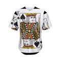 King Of Spades Playing Card Print Men's Baseball Jersey