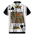King Of Spades Playing Card Print Men's Short Sleeve Shirt