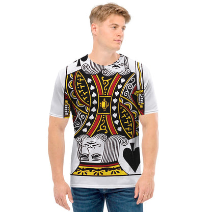 King Of Spades Playing Card Print Men's T-Shirt