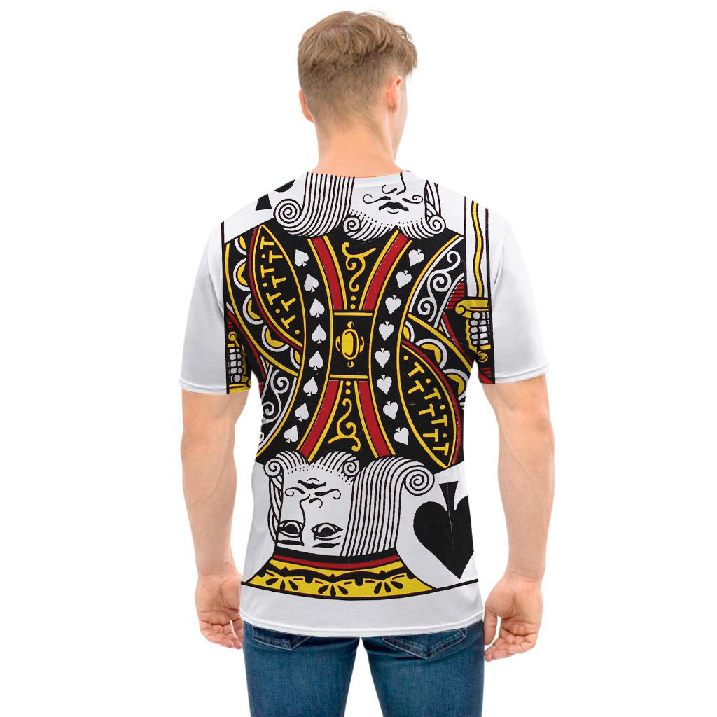King Of Spades Playing Card Print Men's T-Shirt
