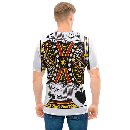 King Of Spades Playing Card Print Men's T-Shirt