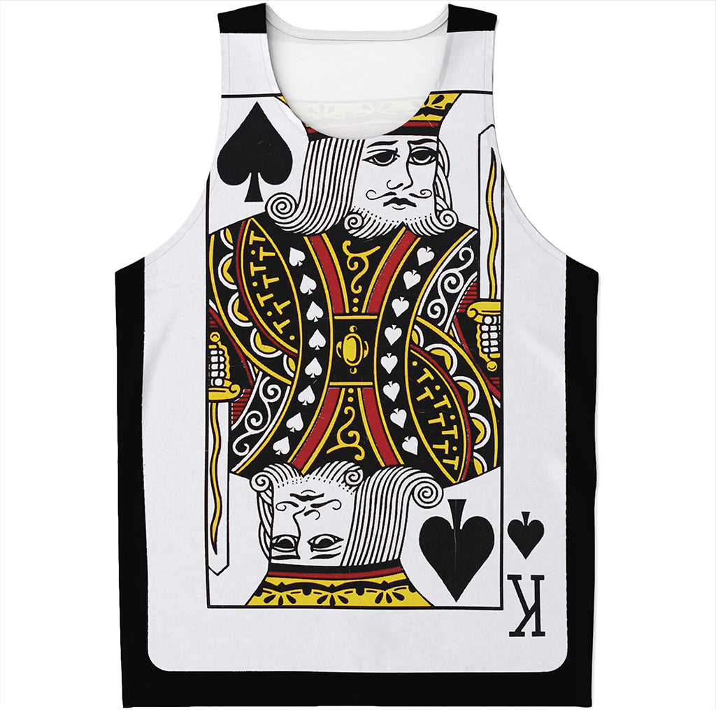 King Of Spades Playing Card Print Men's Tank Top