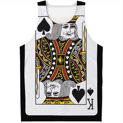 King Of Spades Playing Card Print Men's Tank Top