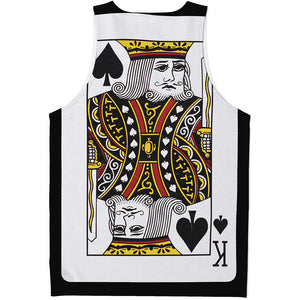 King Of Spades Playing Card Print Men's Tank Top