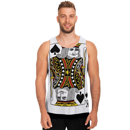 King Of Spades Playing Card Print Men's Tank Top