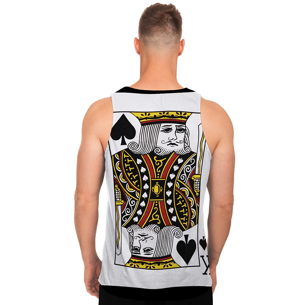 King Of Spades Playing Card Print Men's Tank Top