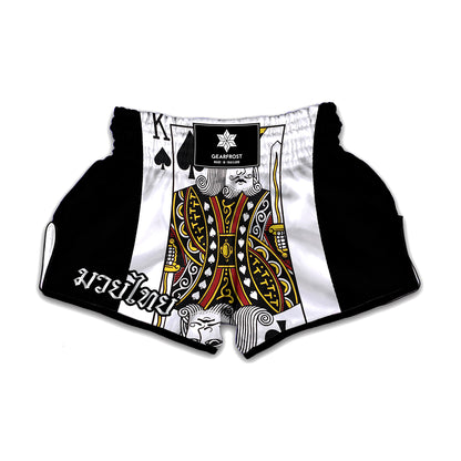 King Of Spades Playing Card Print Muay Thai Boxing Shorts