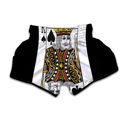 King Of Spades Playing Card Print Muay Thai Boxing Shorts