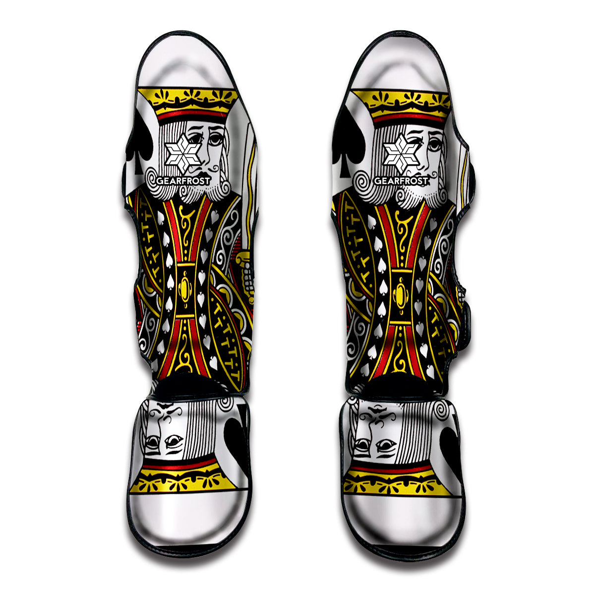King Of Spades Playing Card Print Muay Thai Shin Guard