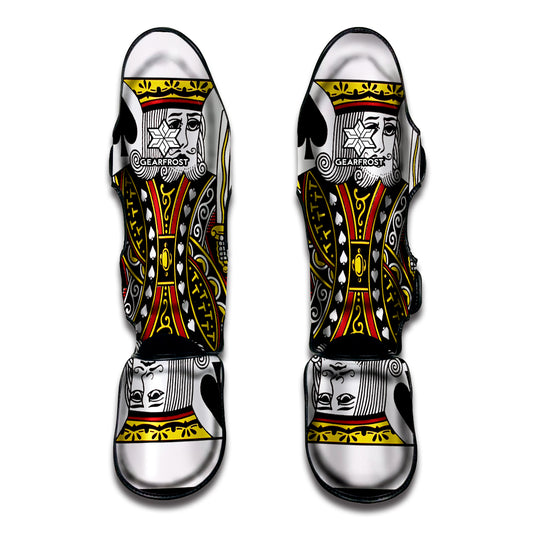King Of Spades Playing Card Print Muay Thai Shin Guard