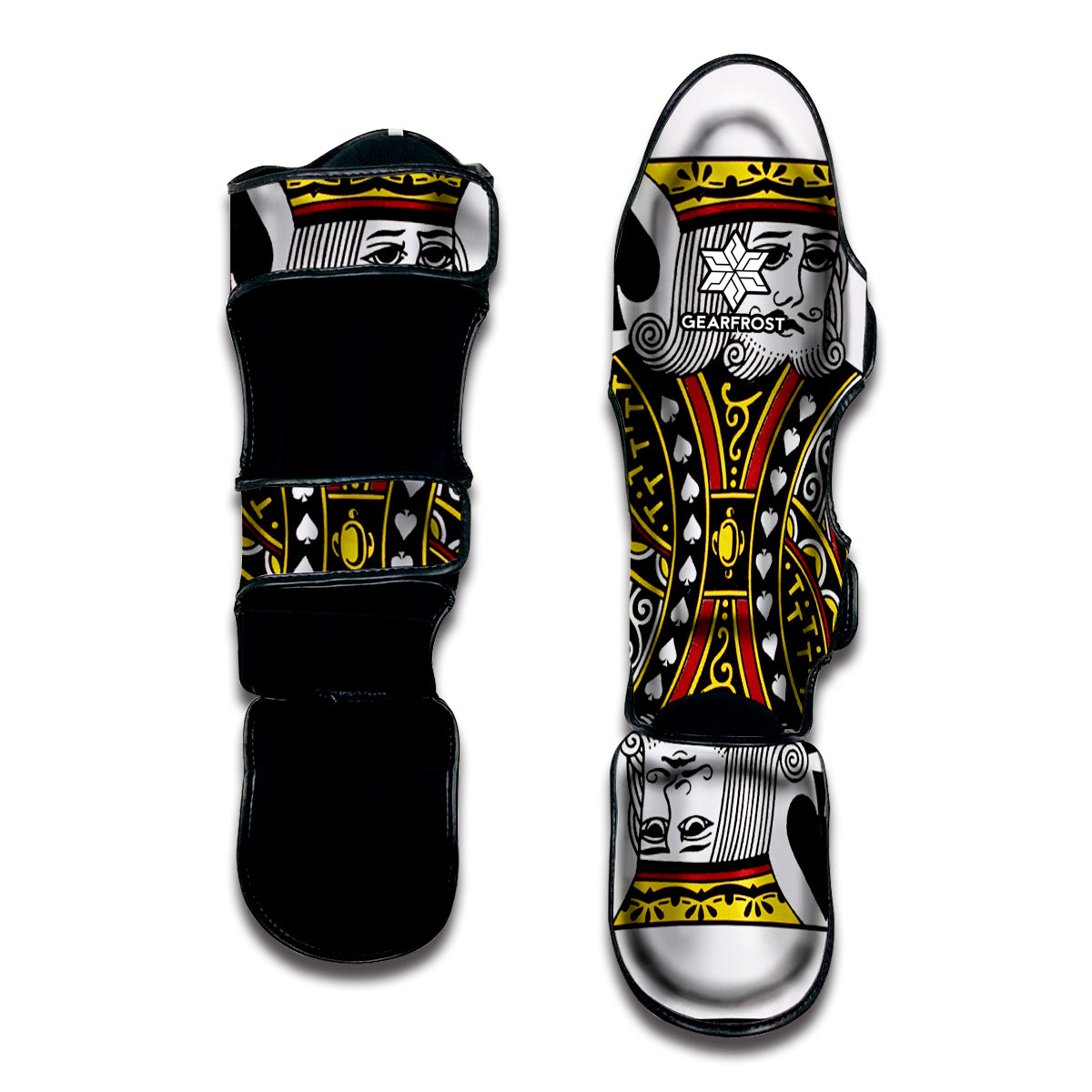 King Of Spades Playing Card Print Muay Thai Shin Guard