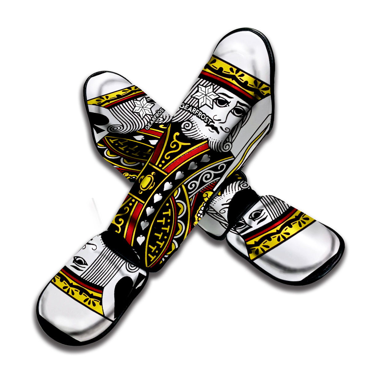 King Of Spades Playing Card Print Muay Thai Shin Guard