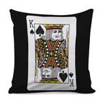 King Of Spades Playing Card Print Pillow Cover