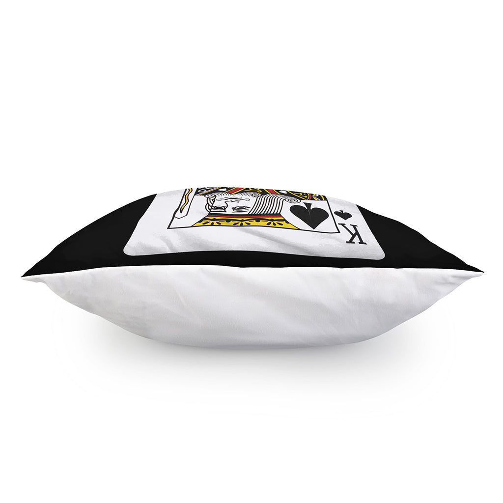 King Of Spades Playing Card Print Pillow Cover
