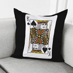 King Of Spades Playing Card Print Pillow Cover